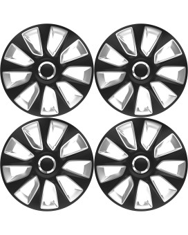 Versaco Car Wheel Trims Victory15 - Silver 15 Inch 9-Spoke - Boxed Set Of 4 Hubcaps - Includes Fittingsinstructions