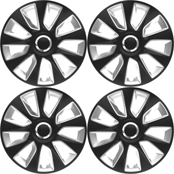 Versaco Car Wheel Trims Victory15 - Silver 15 Inch 9-Spoke - Boxed Set Of 4 Hubcaps - Includes Fittingsinstructions