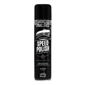 Muc Off 627 Motorcycle Speed Polish, 400 Millilitres - Motorbike Polish And Wax In One - Contains Carnauba Wax And Beeswax For Durable, Glossy Shine