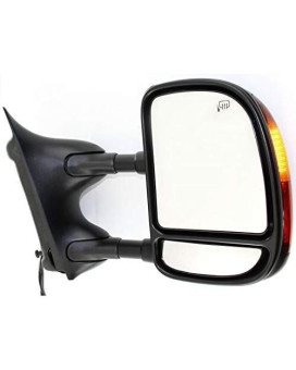 Kool Vue Fd89Er Ford F-Series Super Duty/Excursion Passenger Side Towing Mirror, Double-Swing Type