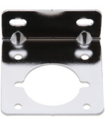 Zerostart 8606048 Heavy Duty Receptacle Mounting Bracket, Chrome with 4 Pre-Drilled Holes, 3" Wide x 3.5" High