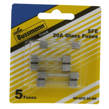 Bussman BP/SFE-20 RP 20 Amp Fuses 5 Count