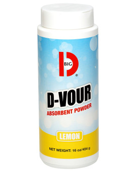 Big D 166 D-Vour Absorbent Powder, Lemon Fragrance, 16 oz (Pack of 6) - Absorbs accidental spills for easy clean-up - Ideal for use in schools, restaurants, health care facilities, grocery stores