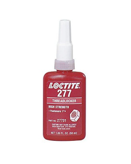 Loctite 88448 277 Threadlockers, High Strength, 50 Ml, 1 1/2 In Thread, Red