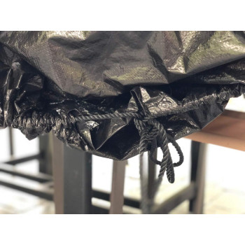 6' x 6' Dry Top Black Drawstring 8-mil Poly Tarp Item #500660