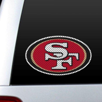 Fremont Die Nfl San Francisco 49Ers Window Film, Large: 12, Team Colors