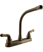 Dura Faucet Df-Pk210C-Orb Hi-Rise Rv Kitchen Sink Faucet With Classical Levers (Oil Rubbed Bronze)