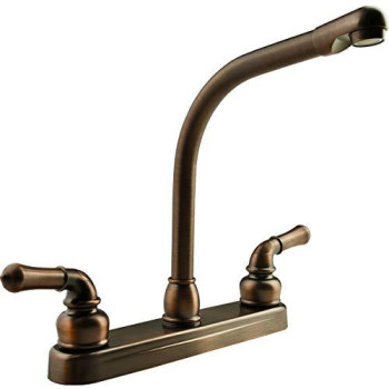 Dura Faucet Df-Pk210C-Orb Hi-Rise Rv Kitchen Sink Faucet With Classical Levers (Oil Rubbed Bronze)