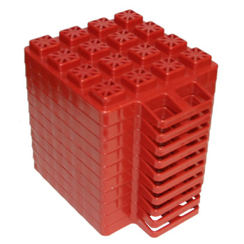 Valterra A10-0920 Stackers Leveler/Jack Pad - 10 Pack with Carry Bag , Red