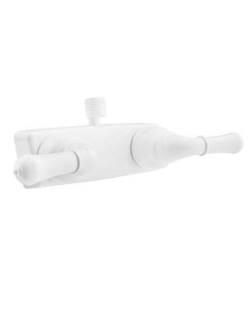 Dura Faucet (Df-Sa100C-Wt Rv/Motorhome Shower Faucet Valve Diverter With Easy Turn Handles (White)