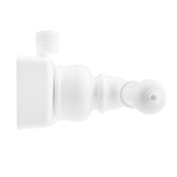 Dura Faucet (Df-Sa100C-Wt Rv/Motorhome Shower Faucet Valve Diverter With Easy Turn Handles (White)