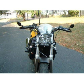 Alpha Moto Motorcycle Cafe Racer Ace Clubman Handlebar Bar 7/8 Cb Gs Xs Kz 650 750 850 (Black)