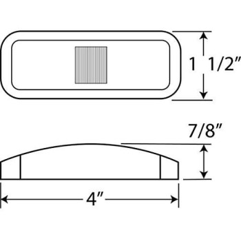 Optronics A-44Abp Amber Replacement Lens For Rectangular Marker/Clearance Light