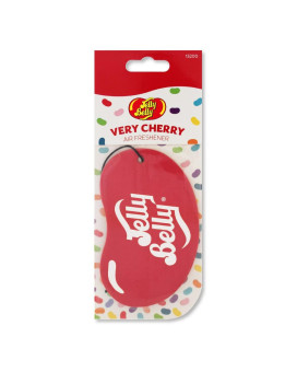 Jelly Belly Car Air Freshener - Very Cherry 2D Hanging Air Freshener Car Scent Lasts Up To 30 Days, Air Freshener Car, Home Or Office Genuine Jelly Belly Car Air Fresheners For Women, Men And Kids