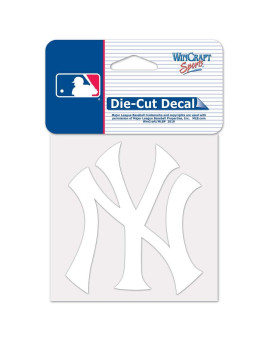 Mlb New York Yankees 45817011 Perfect Cut Decal 4 X 4 White