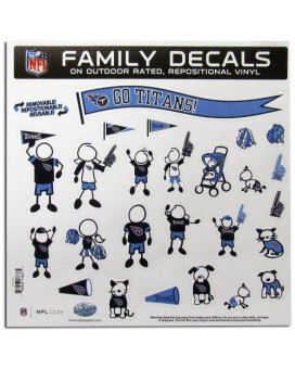 Nfl Siskiyou Sports Fan Shop Tennesee Titans Family Decal Set Large One Size Team Color