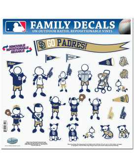 Mlb San Diego Padres Large Family Decal Set