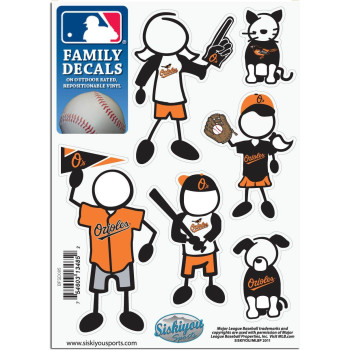 Mlb Baltimore Orioles Small Family Decal Set