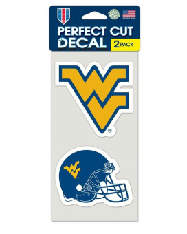 Wincraft Ncaa West Virginia University Perfect Cut Decal (Set Of 2) 4 X 4