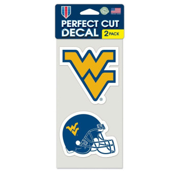 Wincraft Ncaa West Virginia University Perfect Cut Decal (Set Of 2) 4 X 4