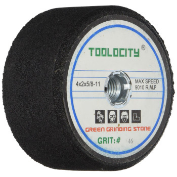 Toolocity GSB0046G 4-Inch Green Grinding Stone 46 Grit with 5/8-11 Thread