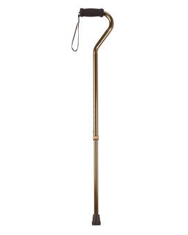 Drive Medical Foam Grip Offset Handle Walking Cane, Bronze, 28.5" to 38.5" (RTL10307)