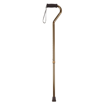 Drive Medical Foam Grip Offset Handle Walking Cane, Bronze, 28.5" to 38.5" (RTL10307)