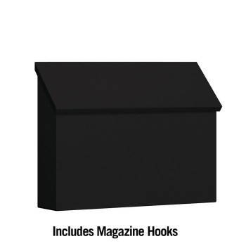 Salsbury Industries 4610BLK, Black Traditional Mailbox, Standard, Horizontal Style