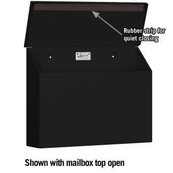 Salsbury Industries 4610BLK, Black Traditional Mailbox, Standard, Horizontal Style