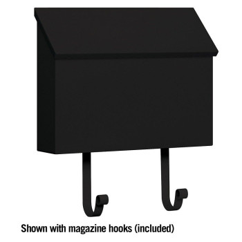 Salsbury Industries 4610BLK, Black Traditional Mailbox, Standard, Horizontal Style