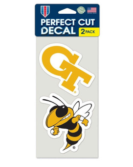 Wincraft Ncaa Georgia Tech Perfect Cut Decal (Set Of 2) 4 X 4