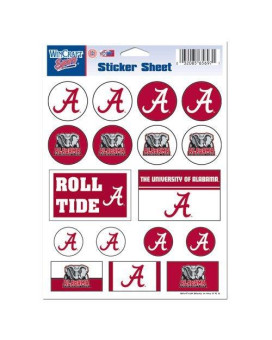 Ncaa University Of Alabama Vinyl Sticker Sheet, 5 X 7