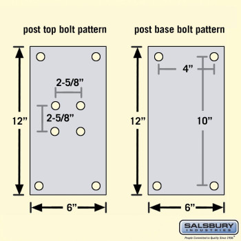 Salsbury Industries 4395SLV Standard Pedestal, Silver, 16 in. H