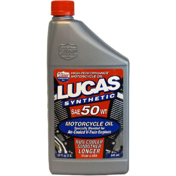 Lucas Oil 10765 Sae 50Wt Synthetic Motorcycle Oil - 1 Quart Multi-Colored