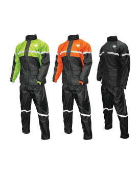 Nelson Rigg Stormrider Rain Suit 100 Waterproof, Pants And Jacket Included With Reflective Striping (Hi-Viz Yellowblack, Xxx-Large)