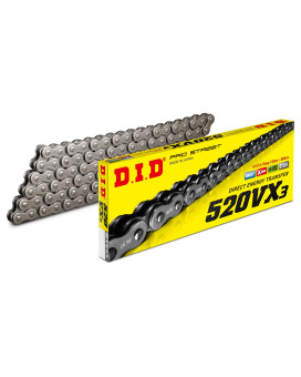 Did (520Vx3-106) Steel 106 Link High Performance Vx Series X-Ring Chain With Connecting Link
