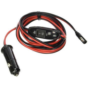 Master 33-103260-Csk 12 Volt Dc Plug Wire Harness-18 Gauge, 8 Feet Length, 8 Feet Length, Redblack