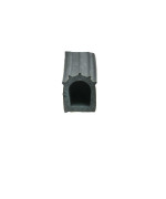 AP Products 018-023-PT Black 1" x 1" Ribbed Rubber D-Seal with Tape