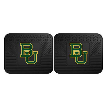 Fanmats Ncaa Baylor University Bears Vinyl 2-Pack Utility Mats , Black, 14X17