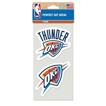 Wincraft Nba Oklahoma City Thunder Perfect Cut Decal (Set Of 2), 4 X 4