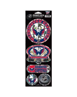 Wincraft Nhl Washington Capitals Prismatic Stickers Team Color One Size