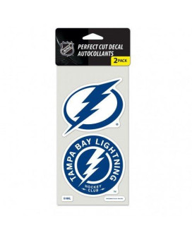 Wincraft Nhl Tampa Bay Lightning Perfect Cut Decal (Set Of 2) 4 X 4