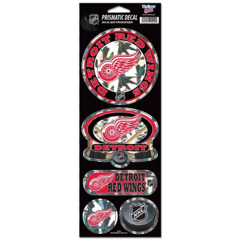 Nhl Detroit Red Wings Prismatic Stickers Team Color One Size