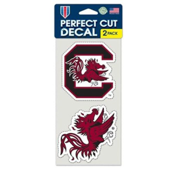 Wincraft Ncaa University Of South Carolina Perfect Cut Decal (Set Of 2), 4 X 4