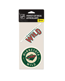 Nhl Minnesota Wild Perfect Cut Decal (Set Of 2) 4 X 4