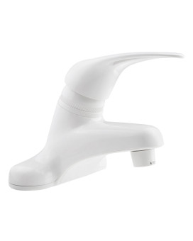 Dura Faucet DF-PL100-WT RV Single Lever Bathroom Faucet (White ABS Plastic)