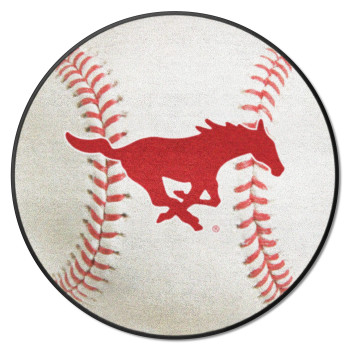 Fanmats 4579 Smu Mustangs Baseball Shaped Accent Rug - 27In. Diameter