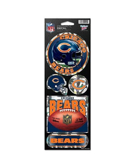 Nfl Chicago Bears Prismatic Stickers, Team Color, One Size