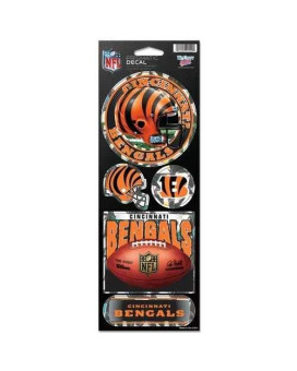 Nfl Cincinnati Bengals Prismatic Stickers, Team Color, One Size