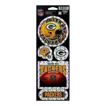 Nfl Green Bay Packers Prismatic Stickers, Team Color, One Size